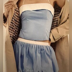 NIA Smith Bubble-Hem Mini-Skirt